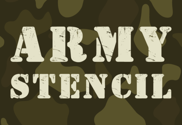 Army Stencil: A Modern Typeface for Bold Visuals