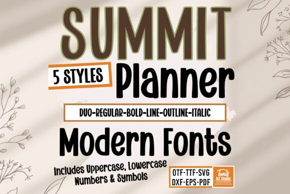 Elevate Your Creative Projects with the Summit Planner Font Bundle