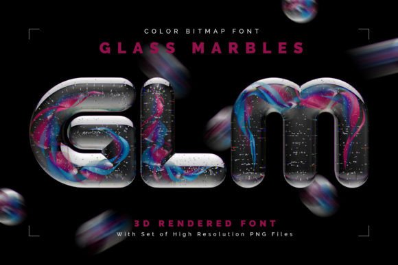 Glass Marbles: A 3D Color Font for Modern Design