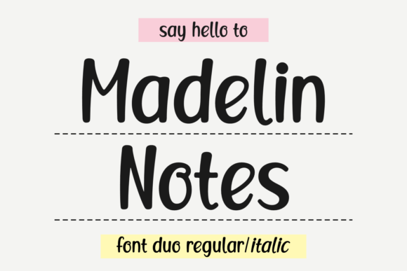 Madelin Notes: Your Go-To Font for Authentic Playfulness