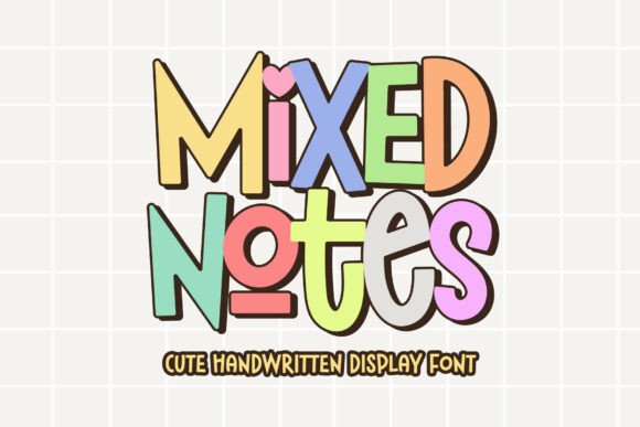 Mixed Notes: A Bouncy Display Font for Festive Projects