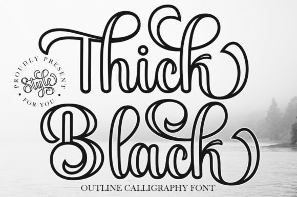 Thick Black Outline Otf: The Elegant Outline Font for Modern Design